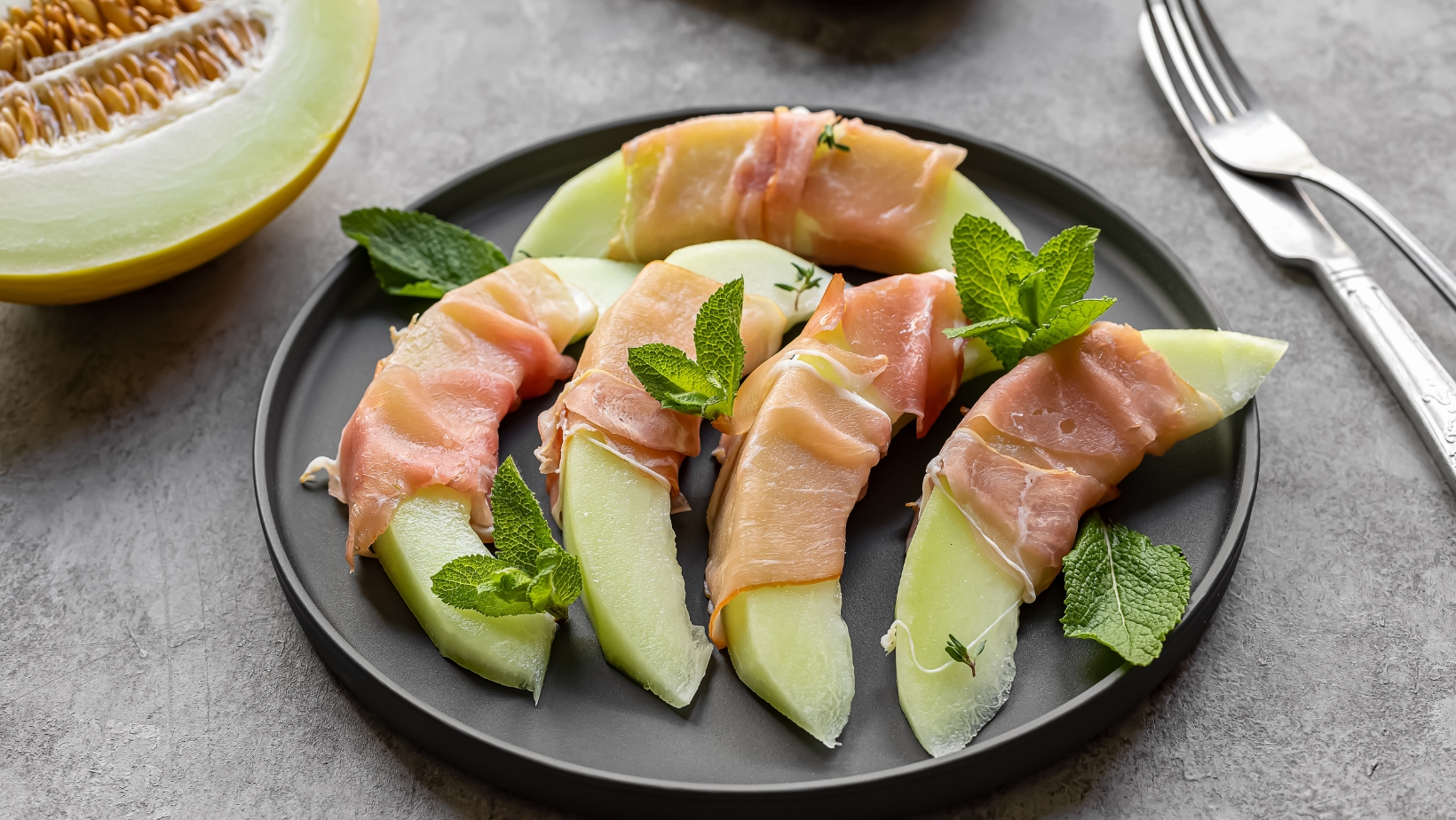 Honigmelone mit Schinken Honigmelone mit Schinken