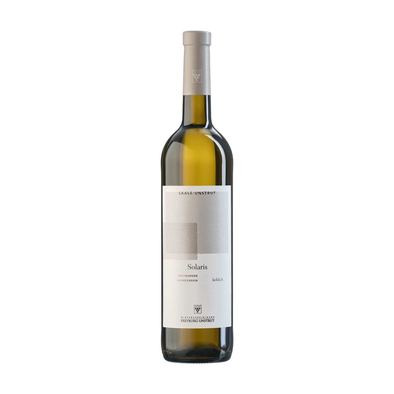 Solaris lieblich 2022 Freyburger Himmelreich Deutscher Qualitätswein 0,75l   Eine 0,75 Liter Flasche Weißwein Solaris