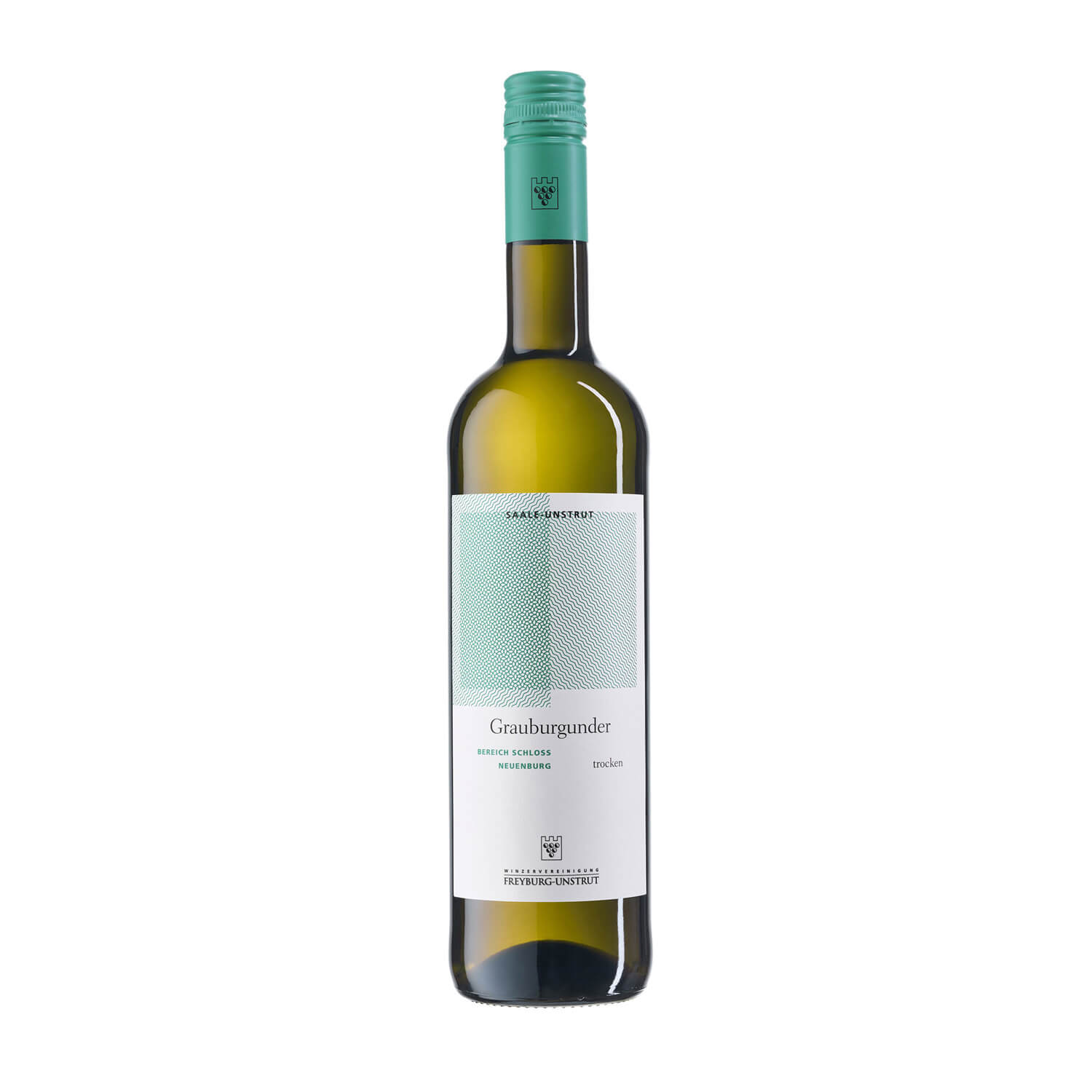 Grauburgunder trocken 2023 Bereich Schloss Neuenburg Deutscher Qualitätswein 0,75l  Eine 0,75 Liter Flasche Weißwein Grauburgunder trocken ausgebaut