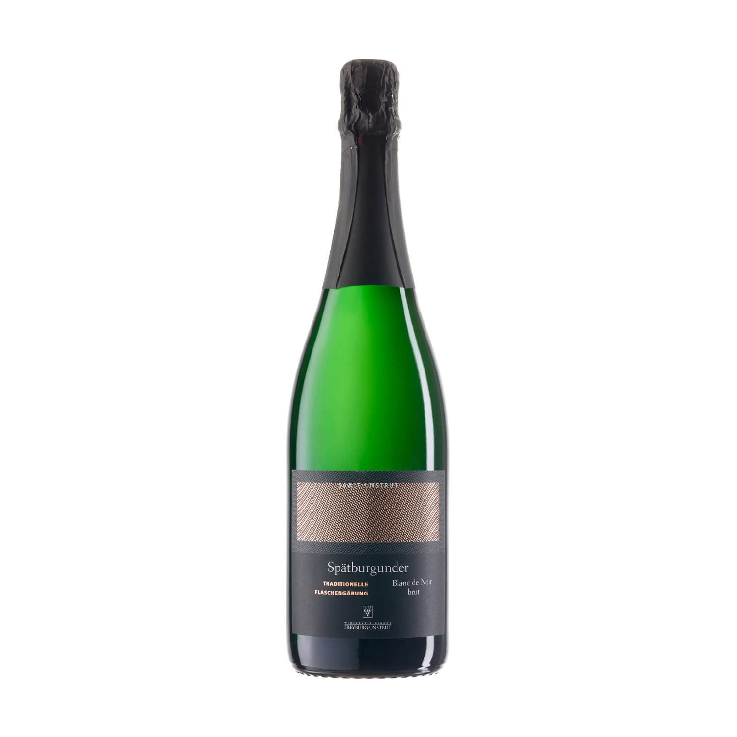 Spätburgunder Weißherbst Sekt b.A. extra brut 2022 traditionelle Flaschengärung 0,75l    Eine 0,75 Liter Flasche Winzersekt Spätburgunder Weißherbst b.A. extra trocken traditionelle Flaschengärung