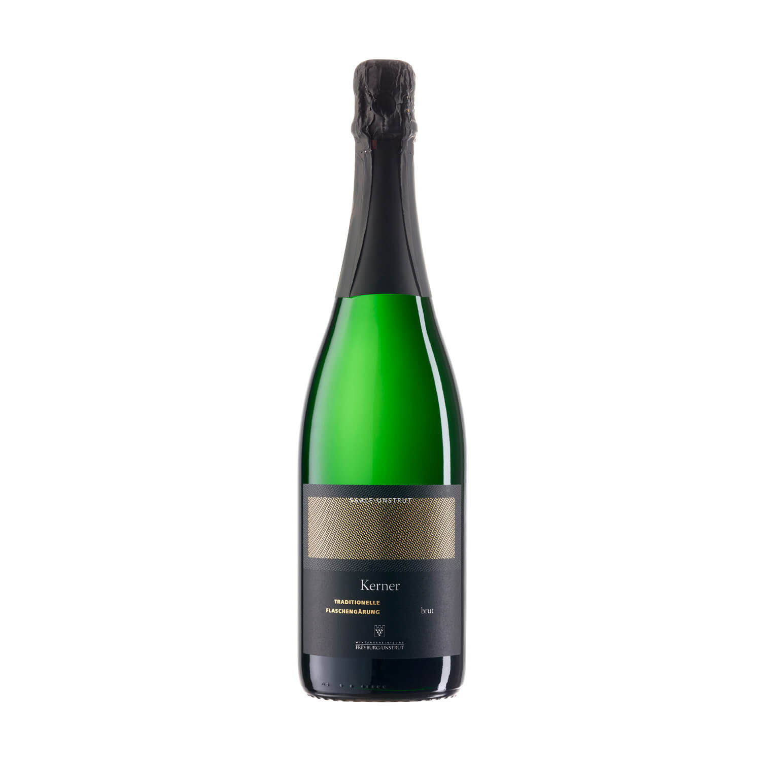 Kerner Sekt b.A. brut 2020 traditionelle Flaschengärung 0,75l  Eine 0,75 Liter Flasche Winzersekt Kerner b.A. brut traditionelle Flaschengärung